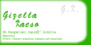 gizella kacso business card